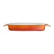Plat en fonte rectangulaire Vogue orange 1,8L