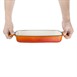 Plat en fonte rectangulaire Vogue orange 1,8L