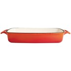 Plat en fonte rectangulaire Vogue orange 2,8L