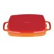 Plat en fonte rectangulaire Vogue orange 2,8L