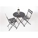 Chaises de terrasse pliantes en acier Bolero noires (Lot de 2)