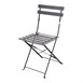 Chaises de terrasse pliantes en acier Bolero noires (Lot de 2)