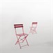 Chaises de terrasse en acier Bolero rouges (Lot de 2)