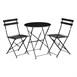 Table de terrasse en acier Bolero noire