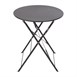 Table de terrasse en acier Bolero noire