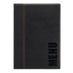 Protège-menus contemporain Securit A4 noir