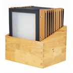 Protège-menus cadre en bois Securit A4 noirs (Lot de 20)