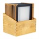Protège-menus cadre en bois Securit A4 noirs (Lot de 20)