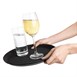 Plateau rond antidérapant en fibre de verre noir Olympia Kristallon