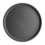 Plateau antidérapant en fibre de verre Olympia Kristallon rond noir 356mm