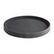 Plateau rond antidérapant en fibre de verre noir Olympia Kristallon