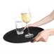 Plateau rond antidérapant en fibre de verre noir Olympia Kristallon