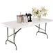 Table pliable au centre Bolero blanche 1829mm