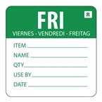 Etiquette amovible Hygiplas jour de la semaine Vendredi (Lot de 500)