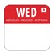 Etiquettes alimentaires code couleur rouge Hygiplas mercredi 24mm (Lot de 1000)