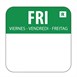 Etiquettes alimentaires code couleur vert Hygiplas vendredi 24mm (Lot de 1000)