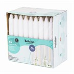 Bougies bistro Bolsius 177mm blanches (Lot de 45)