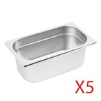 Lot de 5 bacs GN1/4 Vogue