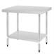 Table de préparation sans rebord en acier inoxydable Vogue 900 x 600mm
