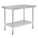 Table de préparation sans rebord en acier inoxydable Vogue 1200 x 600mm