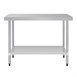 Table de préparation sans rebord en acier inoxydable Vogue 1200 x 600mm