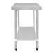 Table de préparation sans rebord en acier inoxydable Vogue 1200 x 600mm