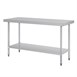 Table de préparation sans rebord en acier inoxydable Vogue 1500 x 600mm