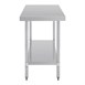 Table de préparation sans rebord en acier inoxydable Vogue 1500 x 600mm