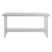 Table de préparation sans rebord en acier inoxydable Vogue 1800 x 600mm