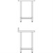 Table de préparation avec rebord en acier inoxydable Vogue 600 x 600mm