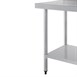 Table de préparation avec rebord en acier inoxydable Vogue 900 x 600mm