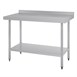 Table de préparation avec rebord en acier inoxydable Vogue 1200 x 600mm