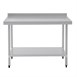 Table de préparation avec rebord en acier inoxydable Vogue 1200 x 600mm