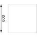 Table de préparation avec rebord en acier inoxydable Vogue 1500 x 600mm
