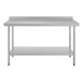 Table de préparation avec rebord en acier inoxydable Vogue 1500 x 600mm