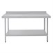 Table de préparation avec rebord en acier inoxydable Vogue 1500 x 600mm