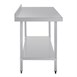 Table de préparation avec rebord en acier inoxydable Vogue 1500 x 600mm