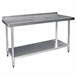 Table de préparation avec rebord en acier inoxydable Vogue 1800 x 600mm