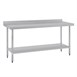 Table de préparation avec rebord en acier inoxydable Vogue 1800 x 600mm