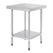 Table de préparation en acier inoxydable sans dosseret Vogue 600(P)mm