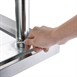 Table de préparation en acier inoxydable sans dosseret Vogue 600(P)mm