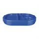 Grands plateaux repas à compartiments en polypropylène Olympia Kristallon bleus 375mm (Box 10)