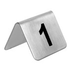 Lot de numéros de table en acier inoxydable Olympia 1-10 (Lot de 10)