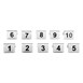 Lot de numéros de table en acier inoxydable Olympia 1-10 (Lot de 10)