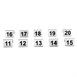 Lot de numéros de table en acier inoxydable Olympia 11-20 (Lot de 10)