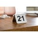Lot de numéros de table en acier inoxydable Olympia 21-30 (Lot de 10)