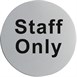 Plaque de porte inox - Staff only