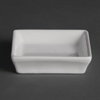 Mini plats carrés blancs Olympia 80mm (Lot de 12)