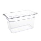 Bac Gastronorme en polycarbonate transparent un quart 150mm Vogue