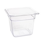 Bac Gastronorme en polycarbonate transparent un sixième 150mm Vogue